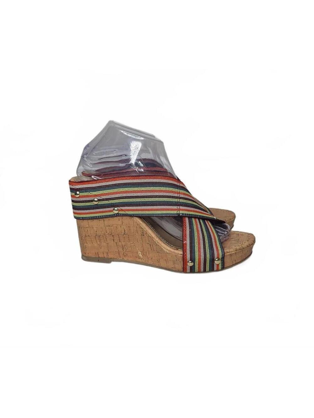 Madden Girl‎ Nautic Multicolored Platform Wedge Sandals Size 8.5
